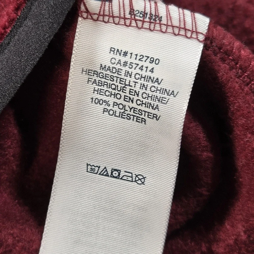 True Religion Vest Mens Medium Red Fleece Full Zip Logo Pockets Outdoor